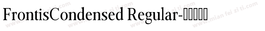 FrontisCondensed Regular字体转换
